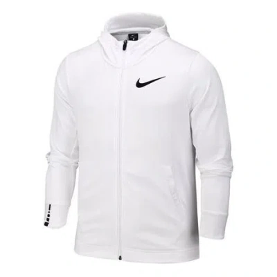NIKE Nike swoosh logo hooded Elite Basketball Training Jacket White