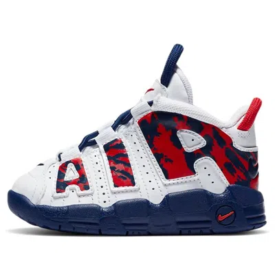NIKE (TD) Air More Uptempo 'Red Navy Camo'