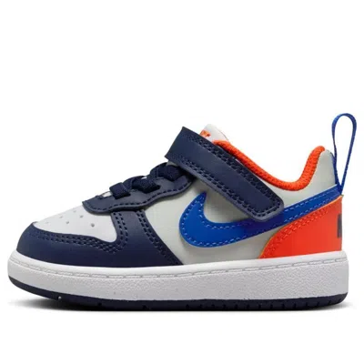 NIKE (TD) Nike Court Borough Low Recraft 'Midnight Navy Team Orange'