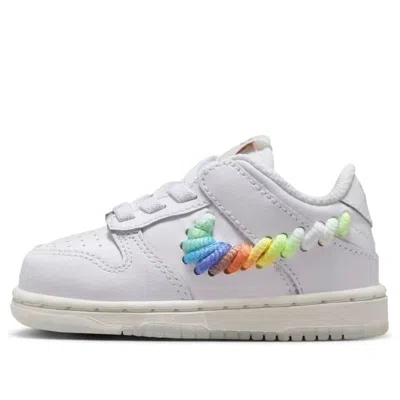 NIKE (TD) Nike Dunk Low SE 'Rainbow Lace Swoosh White'