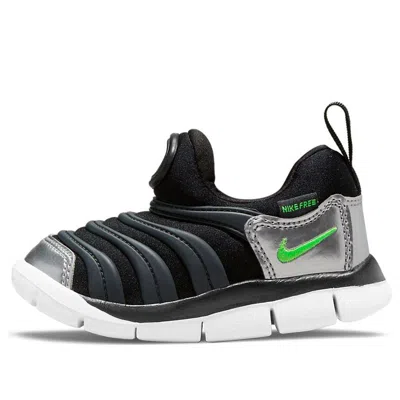 NIKE (TD) Nike Dynamo Free Low-Top Running Shoes Black/Green