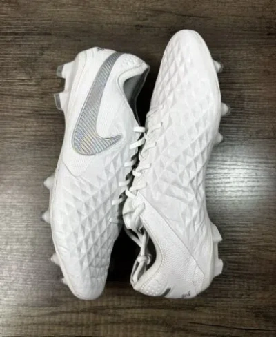 NIKE NIKE TIEMPO LEGEND 8 ELITE FG “WHITE PLATINUM” (AT5293-100) MEN’S SIZE 8.5-10.5