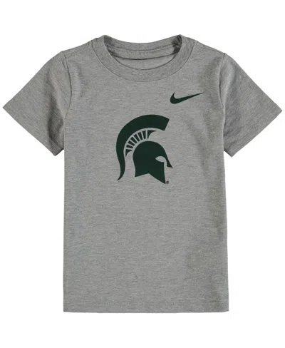 NIKE TODDLER HEATHERED GRAY MICHIGAN STATE SPARTANS LOGO T-SHIRT