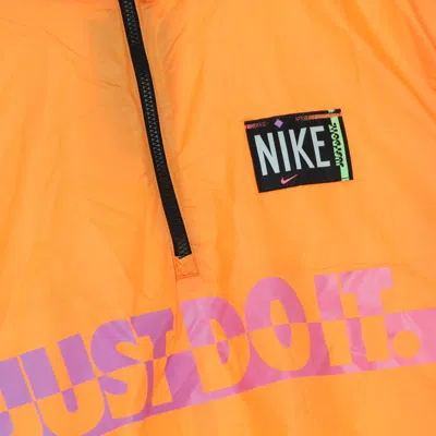 NIKE TRACKSUIT JACKET WOMEN'S SPORTSWEAR WOVEN PULLOVER JACKET WASH ATOMIC ORANGE/BLACK