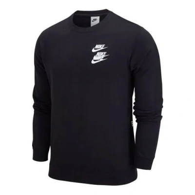 NIKE Nike Unisex Nike Sportswear Logo Printing Round-neck Sweatshirt Black