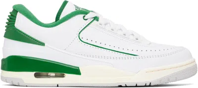 NIKE WHITE & GREEN JORDAN 2/3 SNEAKERS