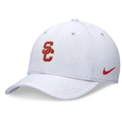 NIKE NIKE WHITE USC TROJANS 2024 ON-FIELD SWOOSH FLEX HAT