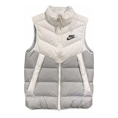NIKE Nike Windproof Warm Stand Collar Down Vest 'White Grey'