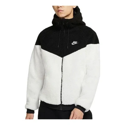 NIKE Nike Windrunner lamb's wool Stay Warm Athleisure Casual Sports polar fleece Jacket Creamy White