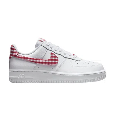 NIKE WMNS AIR FORCE 1 '07 ESSENTIAL 'MYSTIC RED GINGHAM'