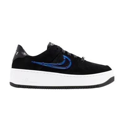 NIKE WMNS AIR FORCE 1 SAGE LOW LX 'BLACK DEEP ROYAL BLUE'