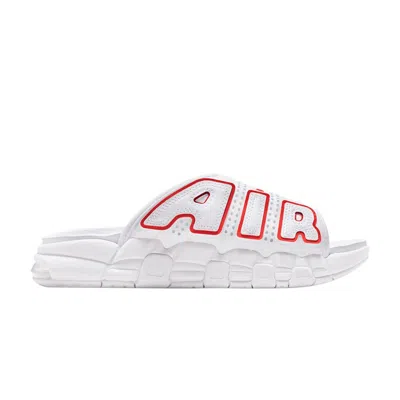 NIKE WMNS AIR MORE UPTEMPO SLIDE 'WHITE UNIVERSITY RED'