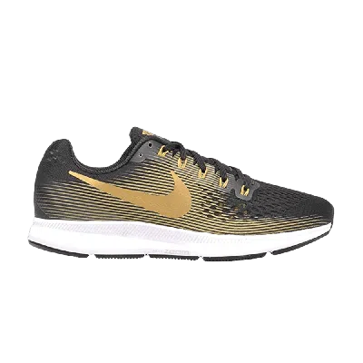 NIKE WMNS AIR ZOOM PEGASUS 34 WIDE 'BLACK METALLIC GOLD'