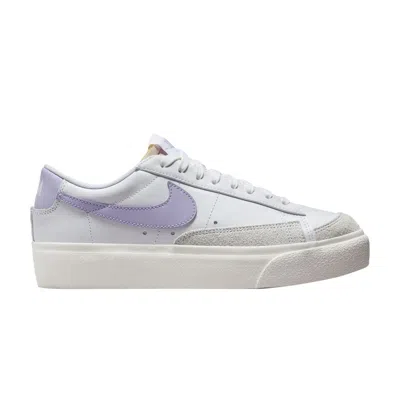 NIKE WMNS BLAZER LOW PLATFORM 'WHITE LILAC BLOOM'