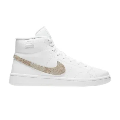 NIKE WMNS COURT ROYALE 2 MID 'WHITE SNAKESKIN SWOOSH'