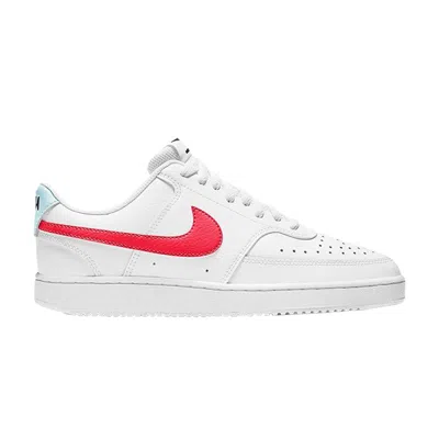 NIKE WMNS COURT VISION LOW 'WHITE BRIGHT CRIMSON'