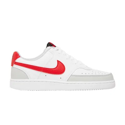NIKE WMNS COURT VISION LOW 'WHITE UNIVERSITY RED'