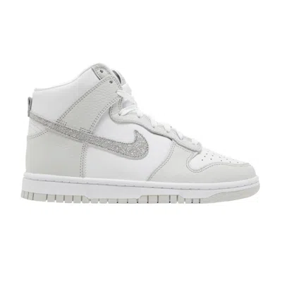 NIKE WMNS DUNK HIGH 'SILVER GLITTER SWOOSH'