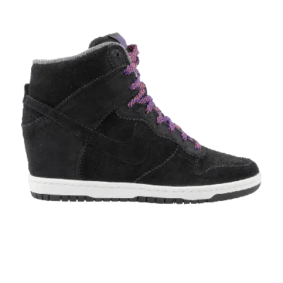 NIKE NIKE WMNS DUNK SKY HIGH 'BLACK COURT PURPLE'