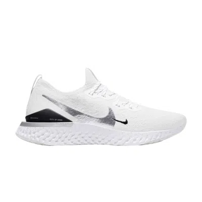 NIKE WMNS EPIC REACT FLYKNIT 2 'WHITE METALLIC SILVER'