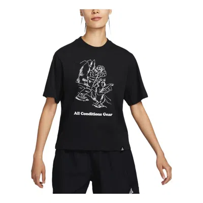 NIKE (WMNS) Nike ACG Loose Graphic T-shirt Asia Sizing 'Black'