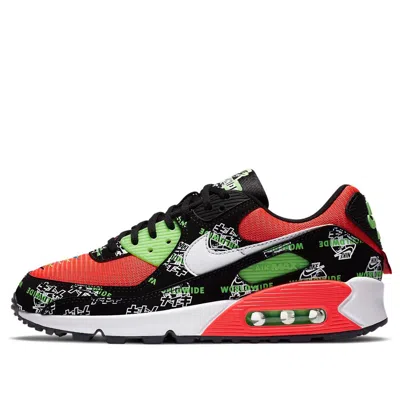 NIKE (WMNS) Nike Air Max 90 SE WW 'Black White Red'