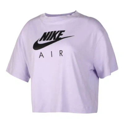 NIKE (WMNS) Nike Air Printing Sports Short Sleeve 'Purple Black'
