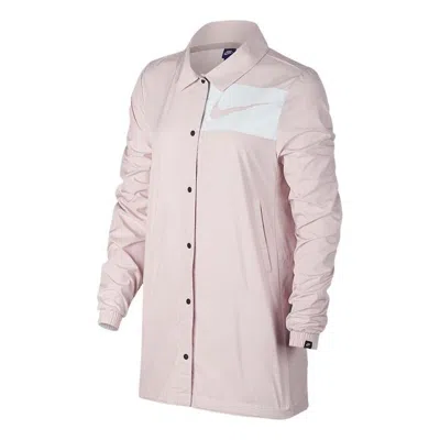 NIKE (WMNS) Nike Casual Sports Logo Colorblock Jacket Pink