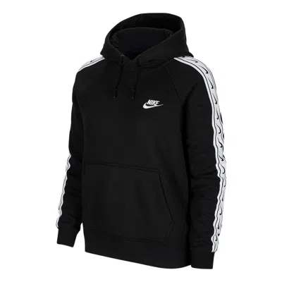 NIKE (WMNS) Nike Club Woven Allover Print Hoodie 'Black'
