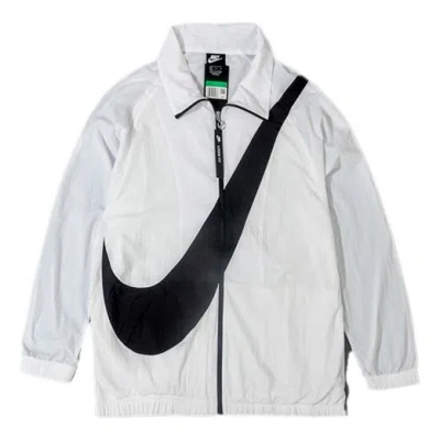 NIKE (WMNS) Nike Collar Big Swoosh Jacket 'White Black'