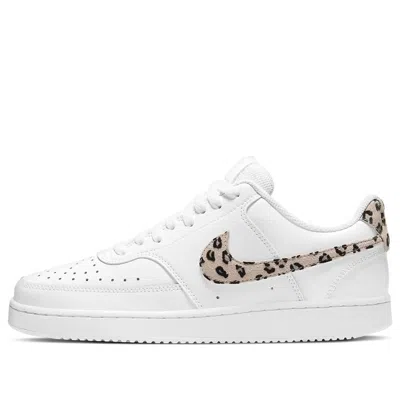 NIKE (WMNS) Nike Court Vision Low 'Leopard Swoosh - White'