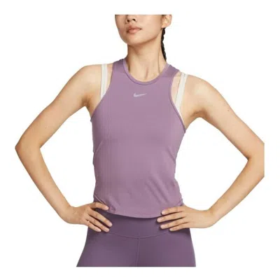 NIKE (WMNS) Nike Dri-FIT One Luxe Women's Cropped Tank Top 'Purple'