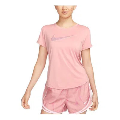 NIKE (WMNS) Nike Dri-FIT Swoosh Short-Sleeve Running Top 'Red Stardust Fierce Pink'