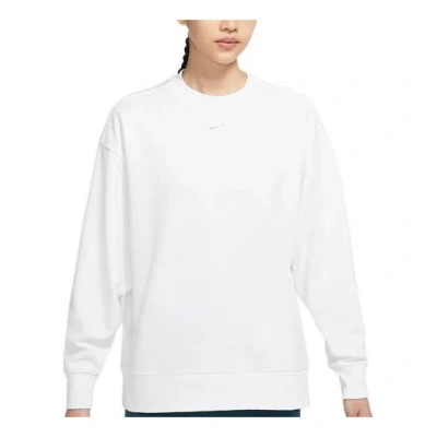 NIKE (WMNS) Nike Dri-FIT Training Sports Quick Dry Round Neck Pullover Hoodie White