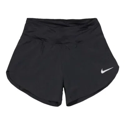 NIKE (WMNS) Nike Eclipse 2-in-1 Running Training Solid Color Sports Woven Shorts Black