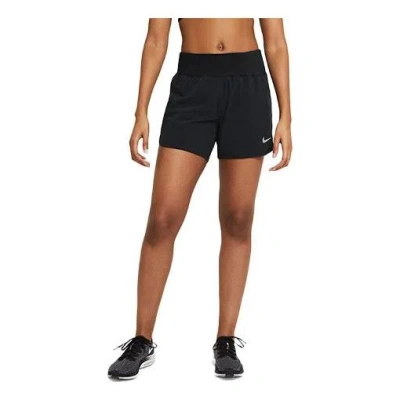 NIKE (WMNS) Nike Eclipse Solid Color Casual Sports Running Shorts Black