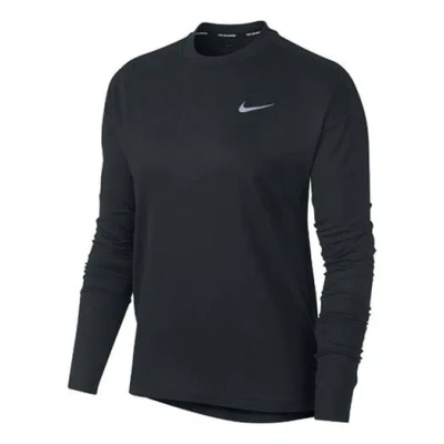 NIKE (WMNS) Nike Element Casual Sports Round Neck Long Sleeves Running Hoodie Black