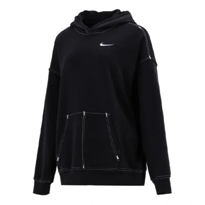 NIKE (WMNS) Nike Embroidered Logo Loose Hoodie Black