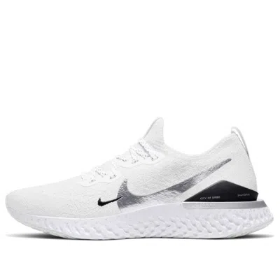 NIKE (WMNS) Nike Epic React Flyknit 2 'White Metallic Silver'