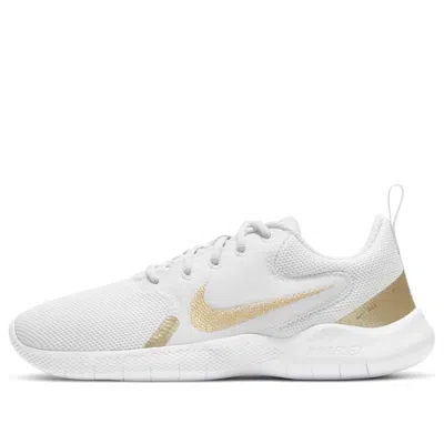 NIKE (WMNS) Nike Flex Experience Run 10 'White Metallic Gold Star'