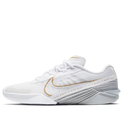 NIKE (WMNS) Nike React Metcon Turbo 'White Metallic Gold'