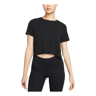 NIKE (WMNS) Nike Solid Color Round Neck Loose Short Sleeve T-shirt Black