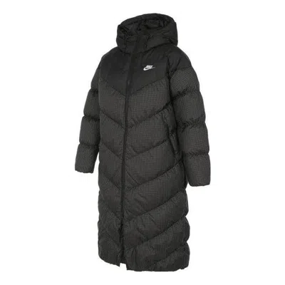 NIKE (WMNS) Nike Sports Loose Casual Long Hooded Down Jacket 'Black'