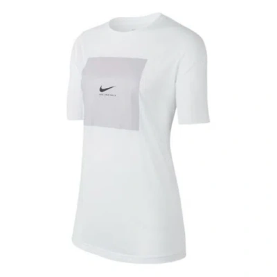 NIKE (WMNS) Nike Sportswear Alphabet logo Short Sleeve 'White'
