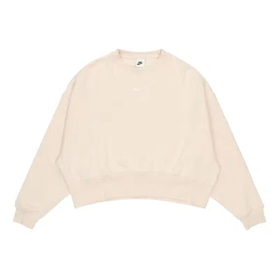 NIKE (WMNS) Nike Sportswear Collection Small Logo Cropped Sweatshirt 'Beige'