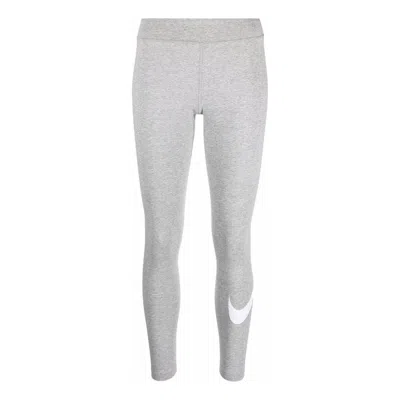 NIKE (WMNS) Nike Sportswear Essential Mid-Rise Swoosh Leggings 'Grey'