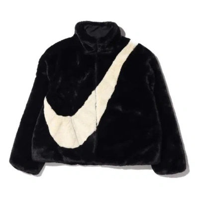 NIKE (WMNS) Nike Sportswear Oversized Swoosh Logo Jacket 'Black'