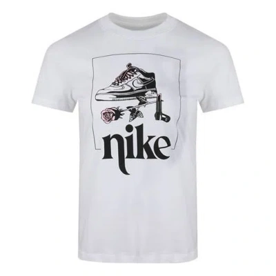 NIKE (WMNS) Nike Sportswear Printing Short Sleeve 'White Black'