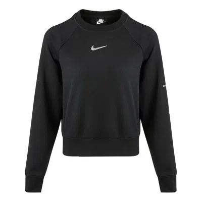 NIKE (WMNS) Nike Sportswear Swoosh Casual Sports Round Neck Black Hoodie