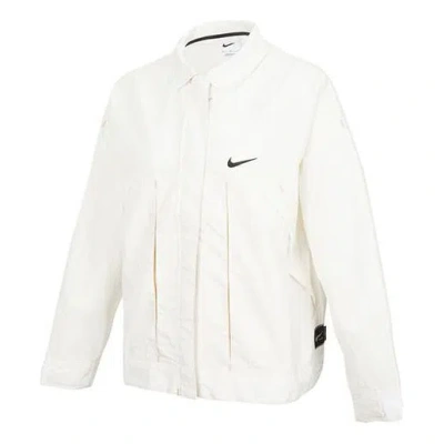 NIKE (WMNS) Nike SS22 Sportswear Woven Jacket 'Phantom White Grey'